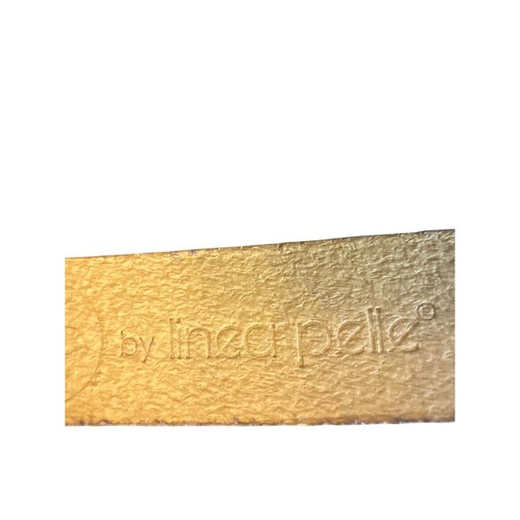 Vintage Style Leather Adjustable Carmel Belt Metal Buckle & Hinged Detail Small - Picture 5 of 6